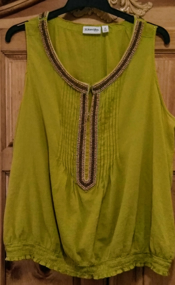 Chartreuse sleeveless top